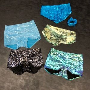 Pole Dancing Booty Shorts Size Small-Medium Mermaid Snake Glitter Halloween